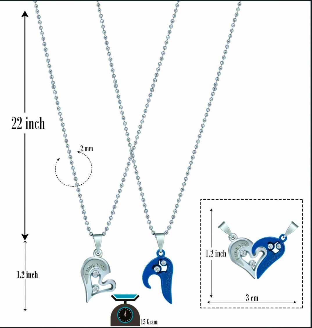 Broken Heart Romantic Duo Chain