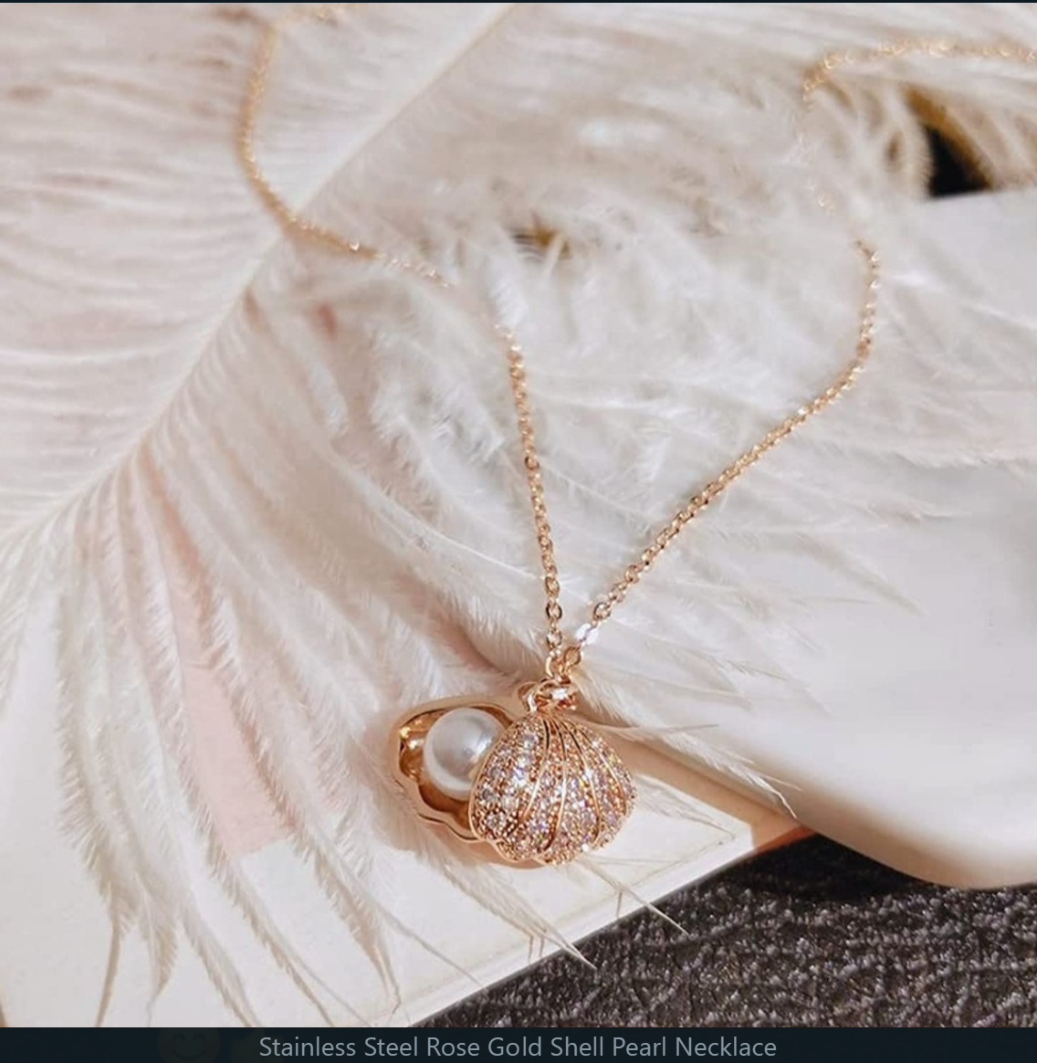 Pearl shell Anti Tarnish Pendant Chain