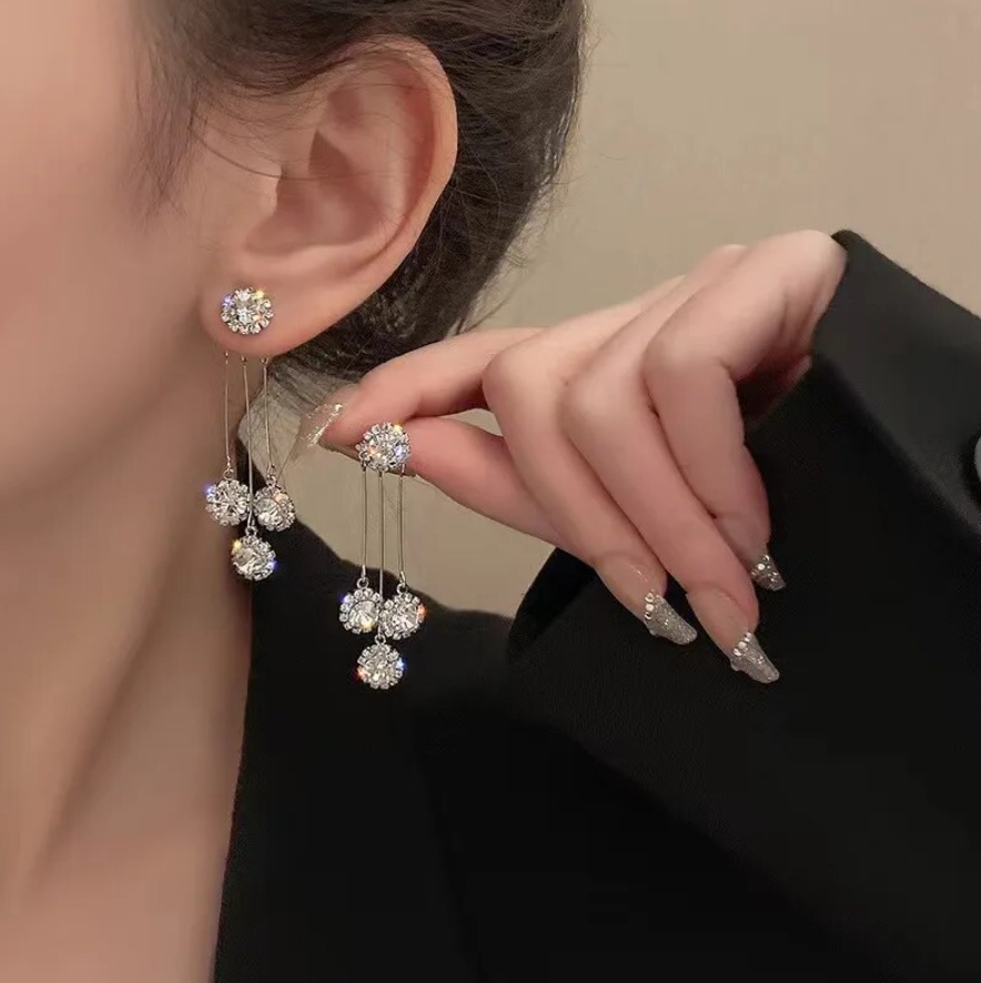 Crystal Rhinestone Stylish Drop Earrings
