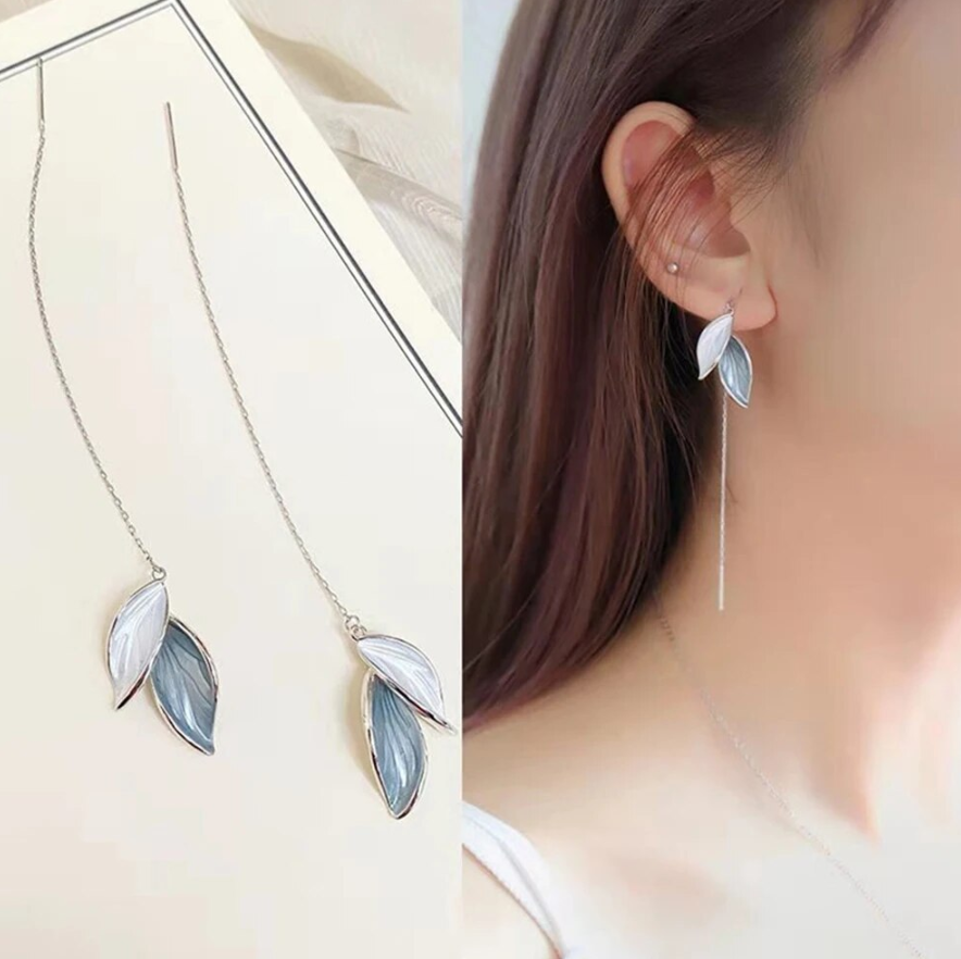 Korean Leaf Drop Earring