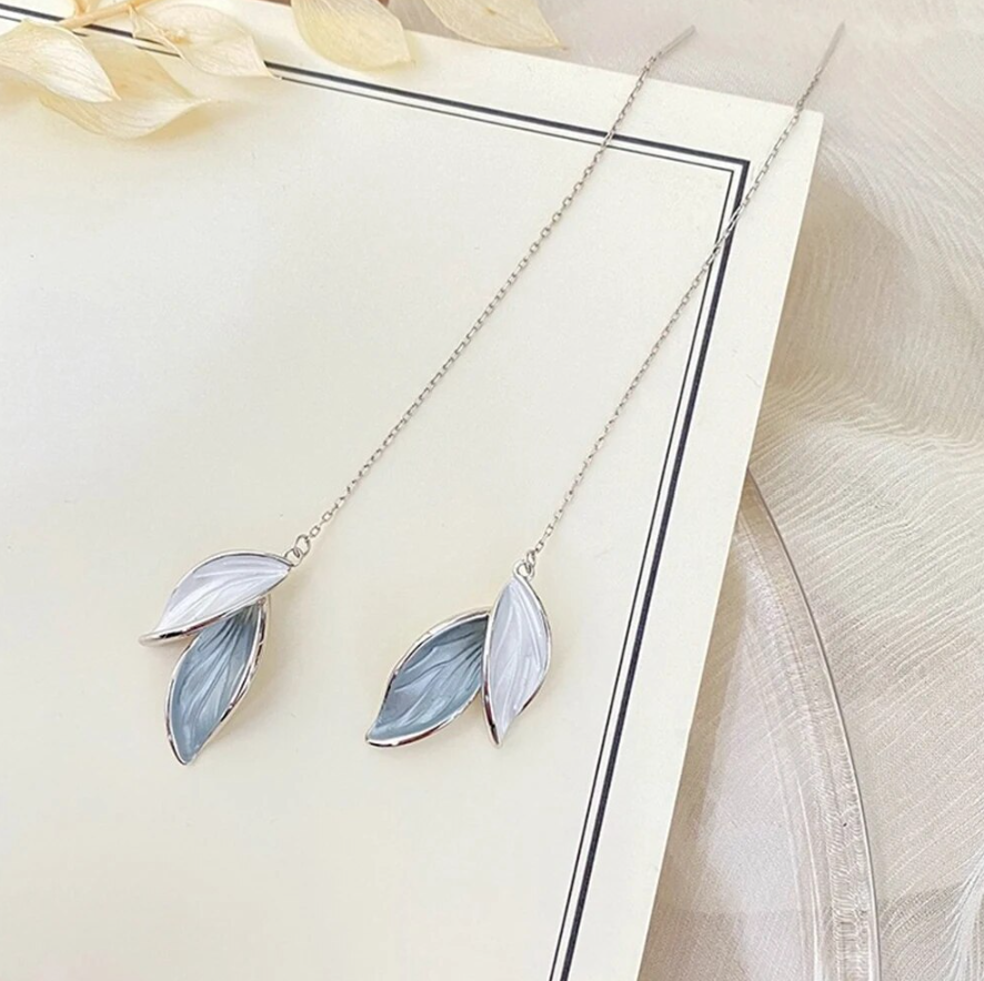 Korean Leaf Drop Earring