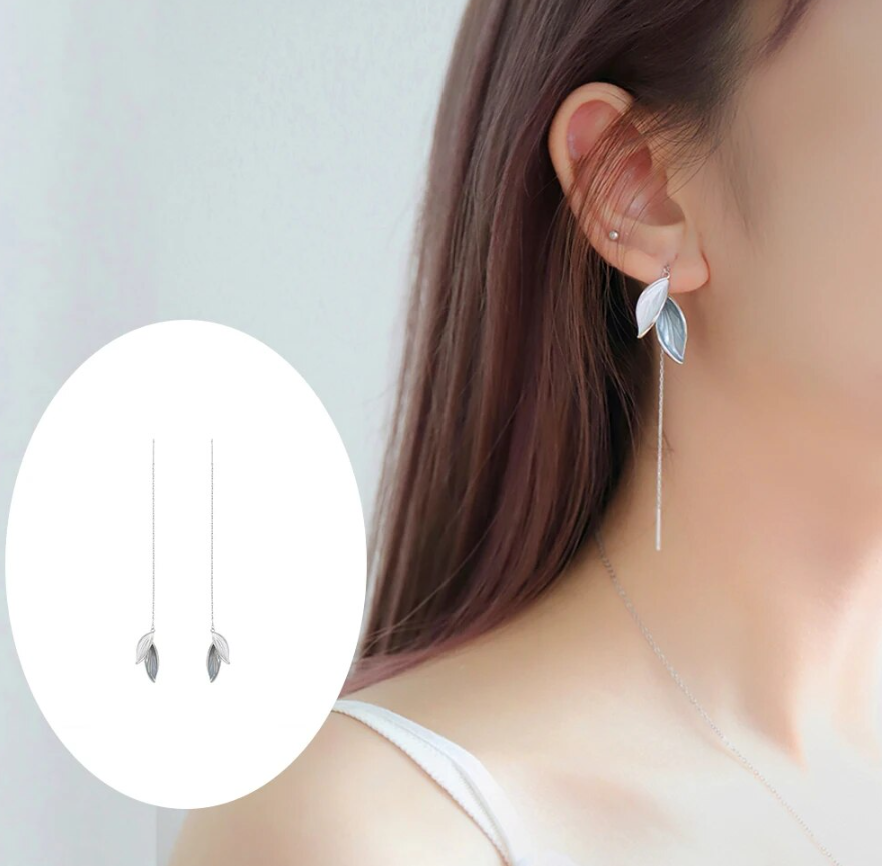 Korean Leaf Drop Earring