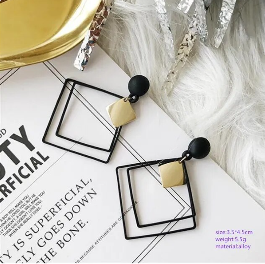 Triangle Square Statement Drop Earring