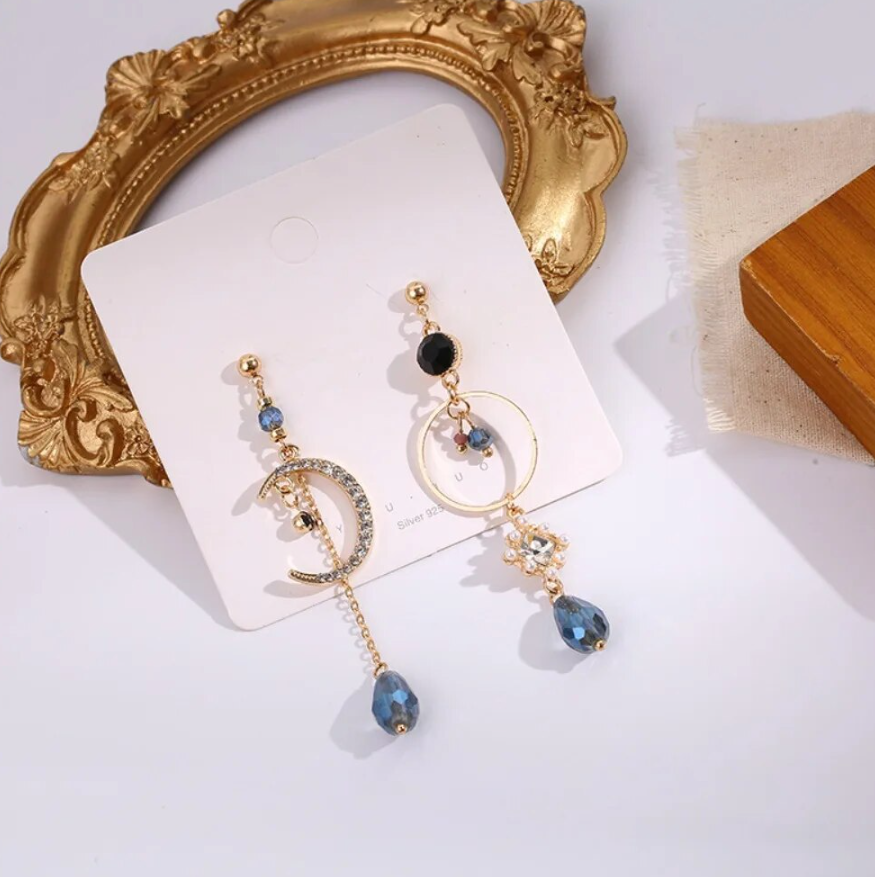 Blue Stone Drop Earring