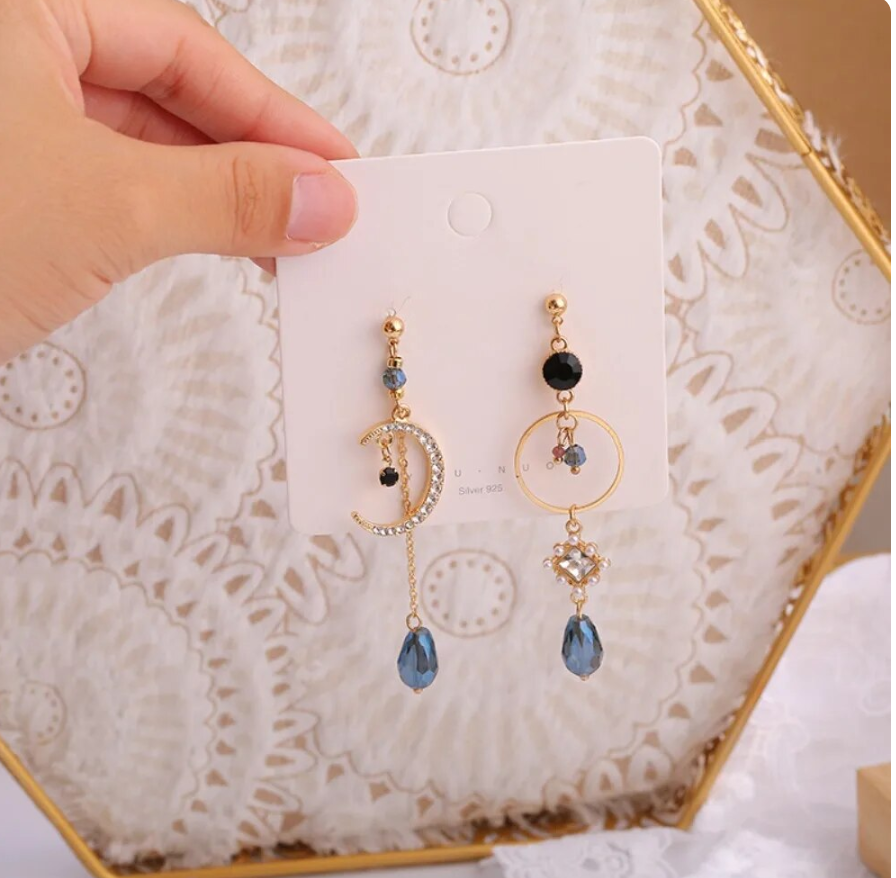 Blue Stone Drop Earring