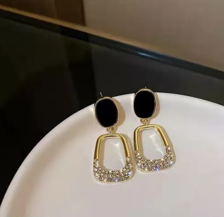 Black Drop Earring