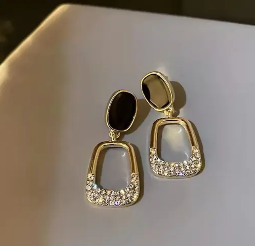 Black Drop Earring