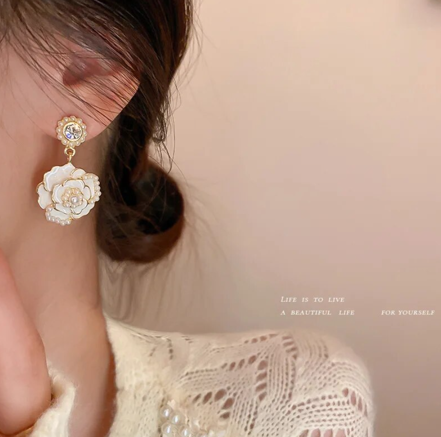 Flower Drop Earring