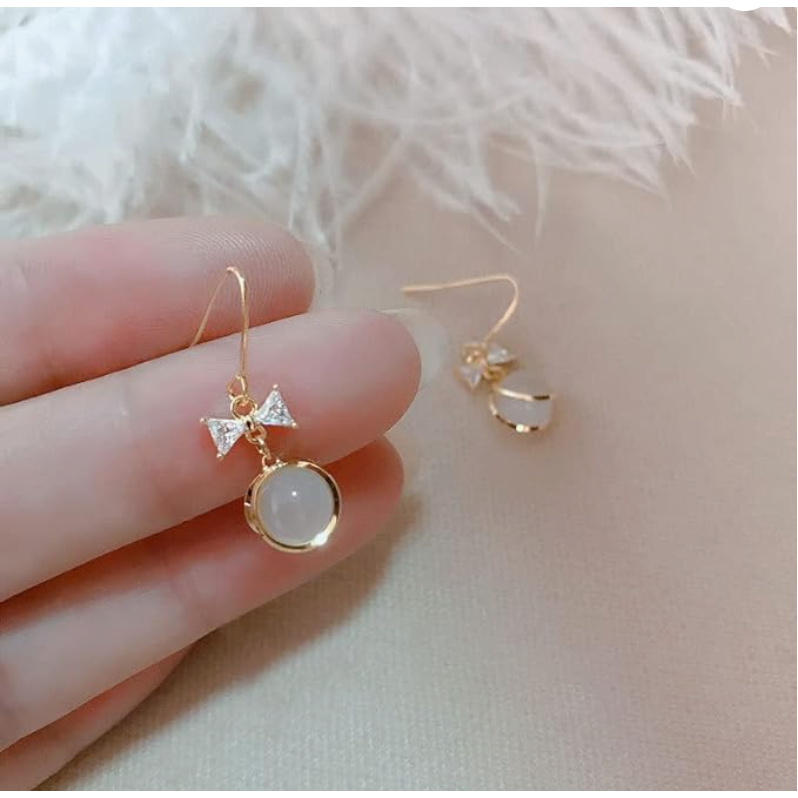 Cats Eye Stone Dangle Earrings