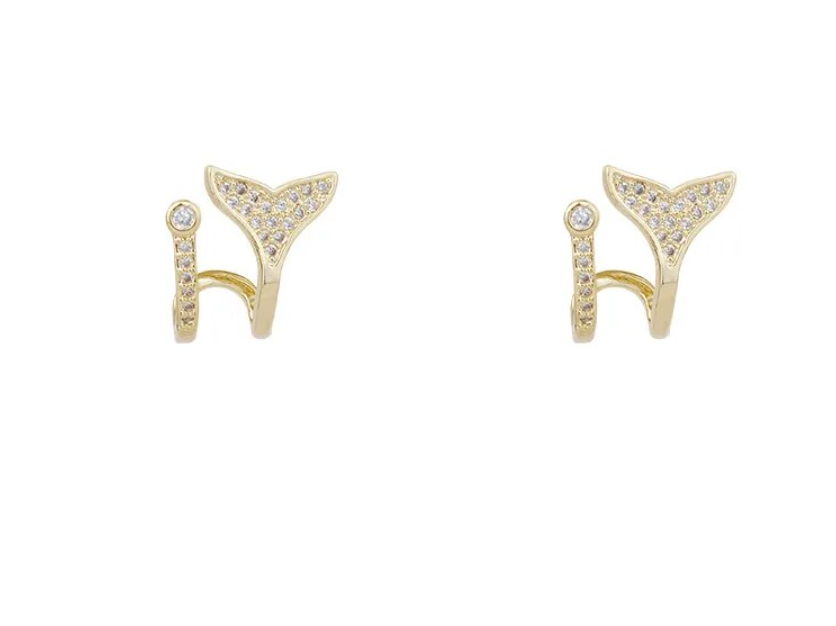 Mermaid Tail Wrap Stud Earring