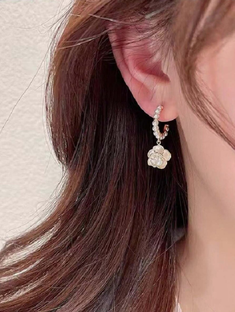 Flower Hoop Earring