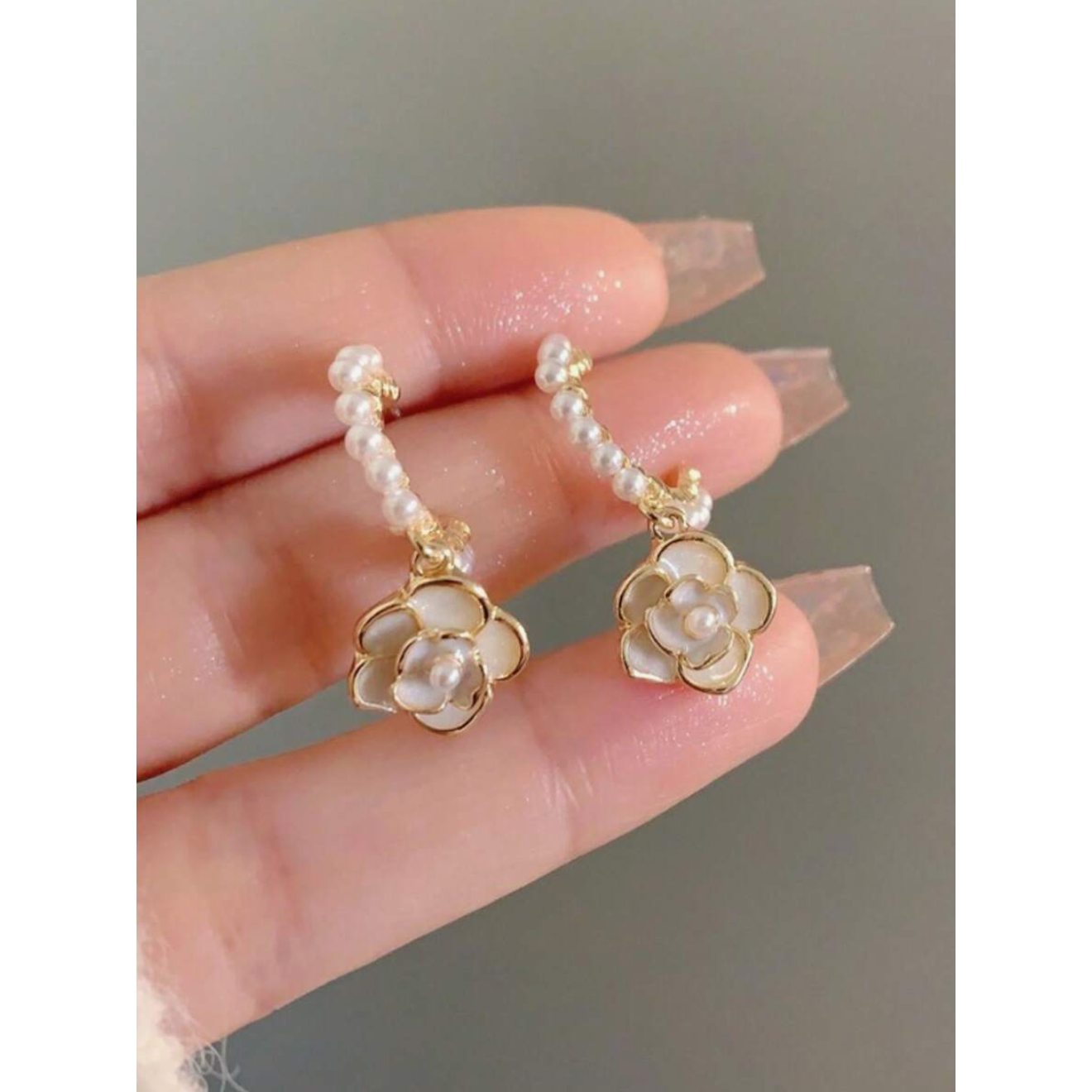 Flower Hoop Earring