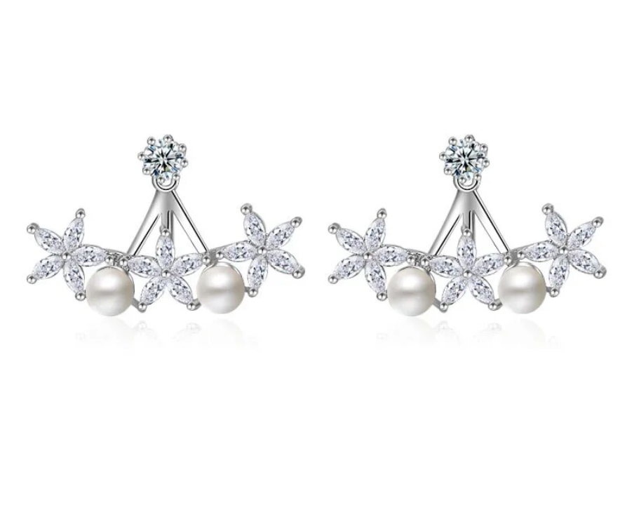 Gold Plated Jacket Earrings