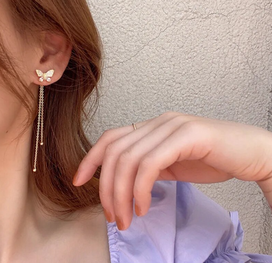Butterfly tassel Earring