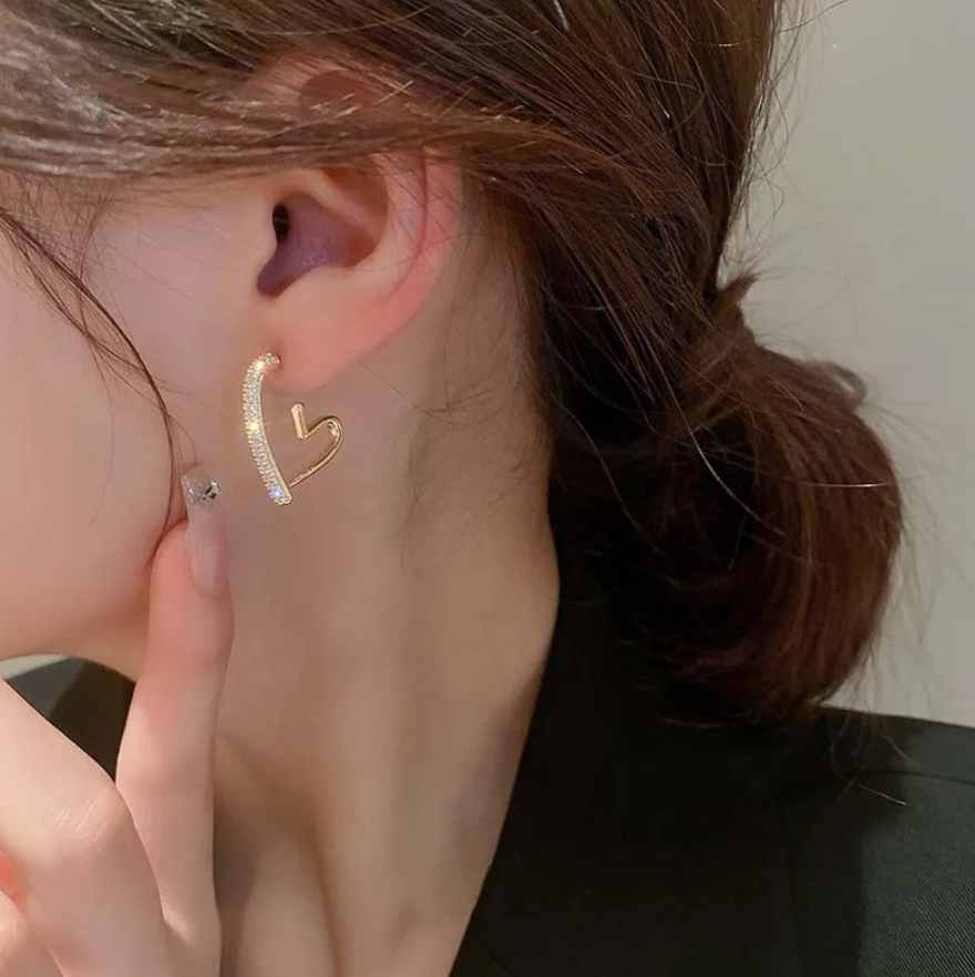 Heart Hoop Earrings