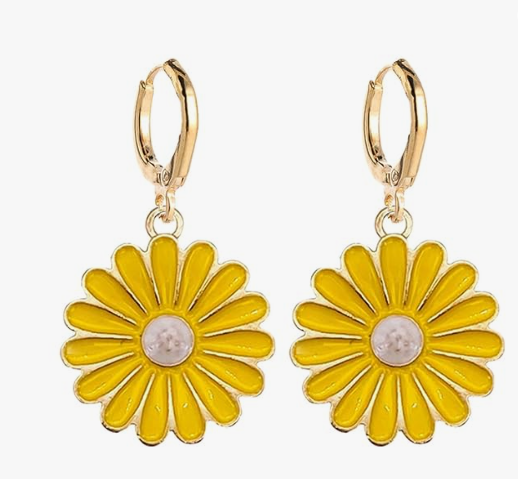 Colorful Sunflower Drop Earrings