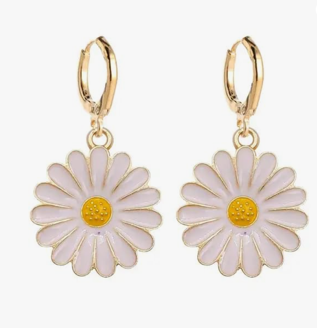 Colorful Sunflower Drop Earrings