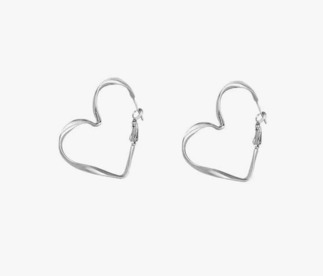 Heart Loop Hoop Earring