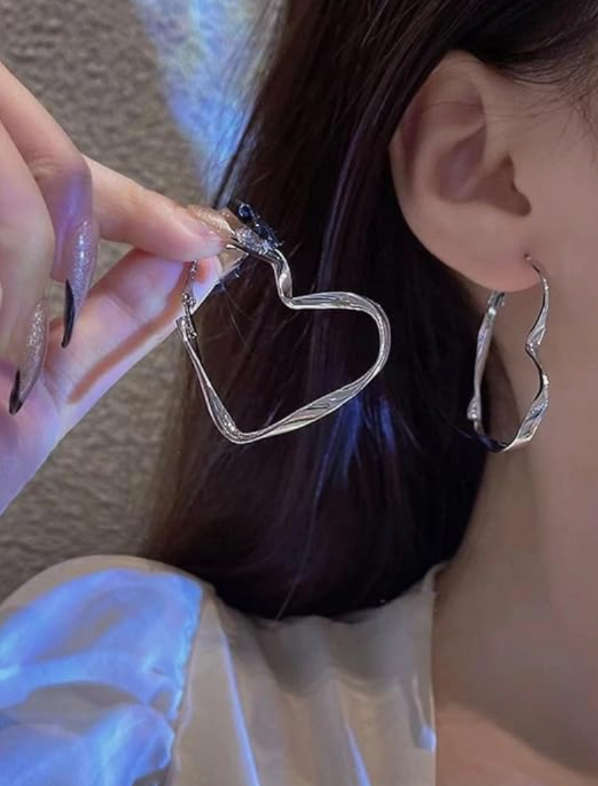 Heart Loop Hoop Earring