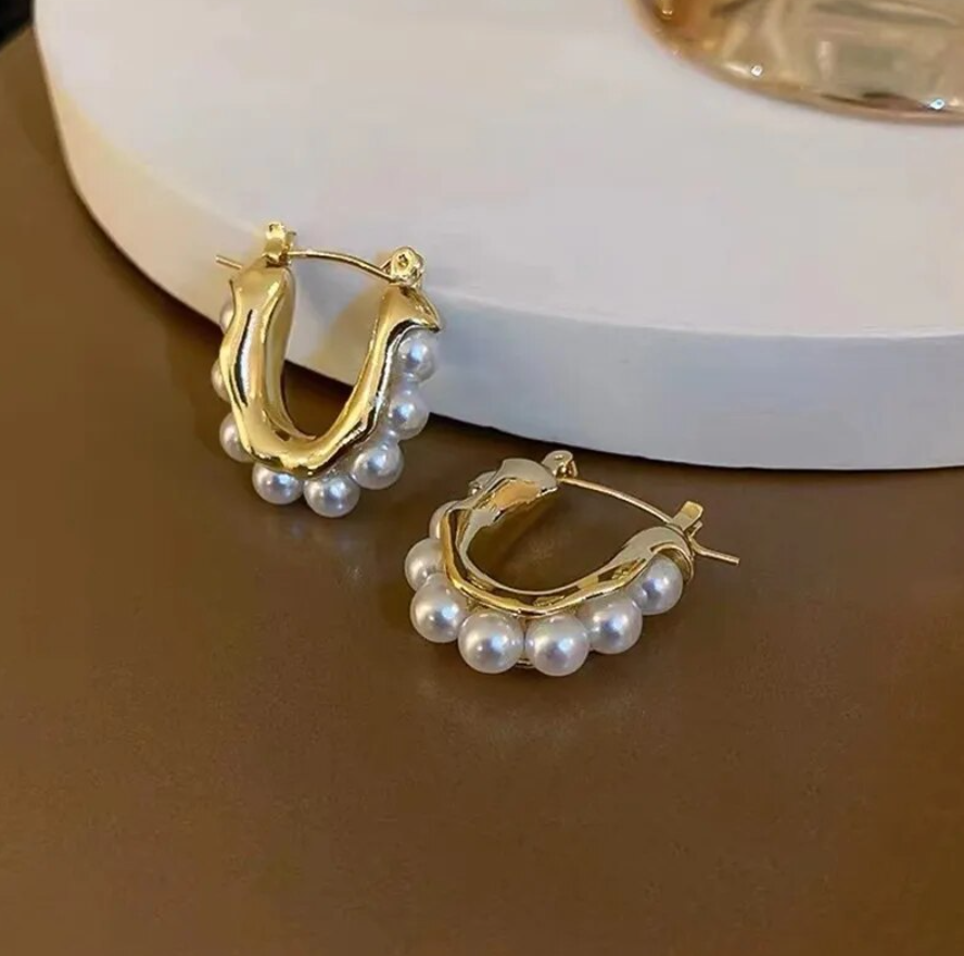 Pearl Hoop Earring