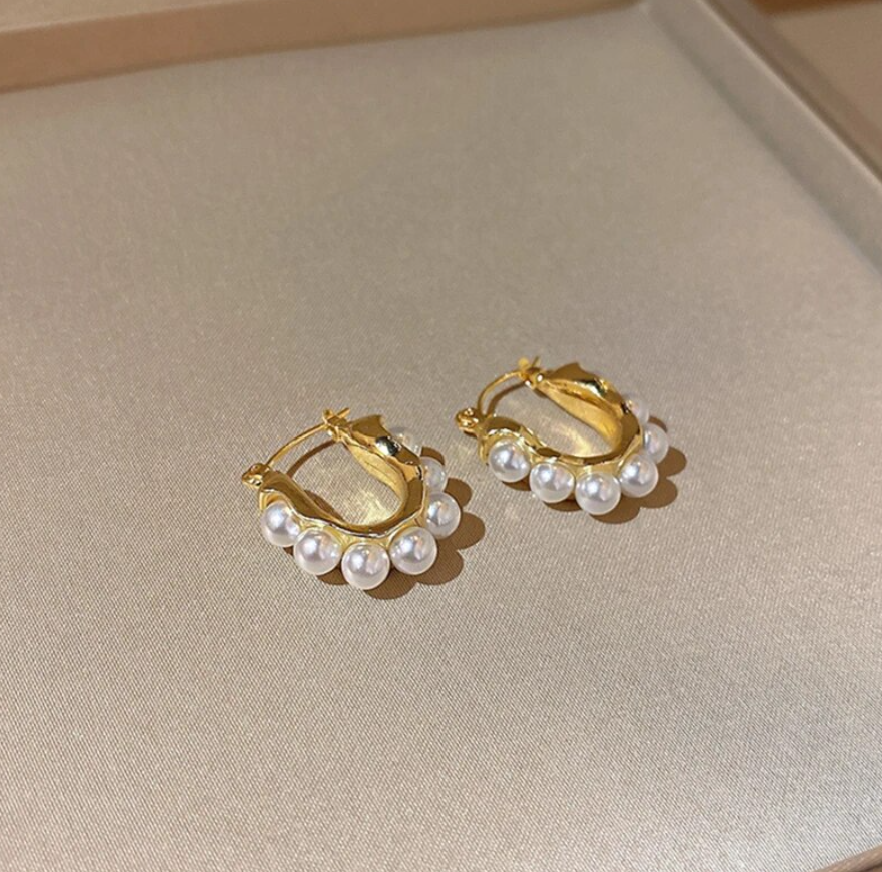 Pearl Hoop Earring