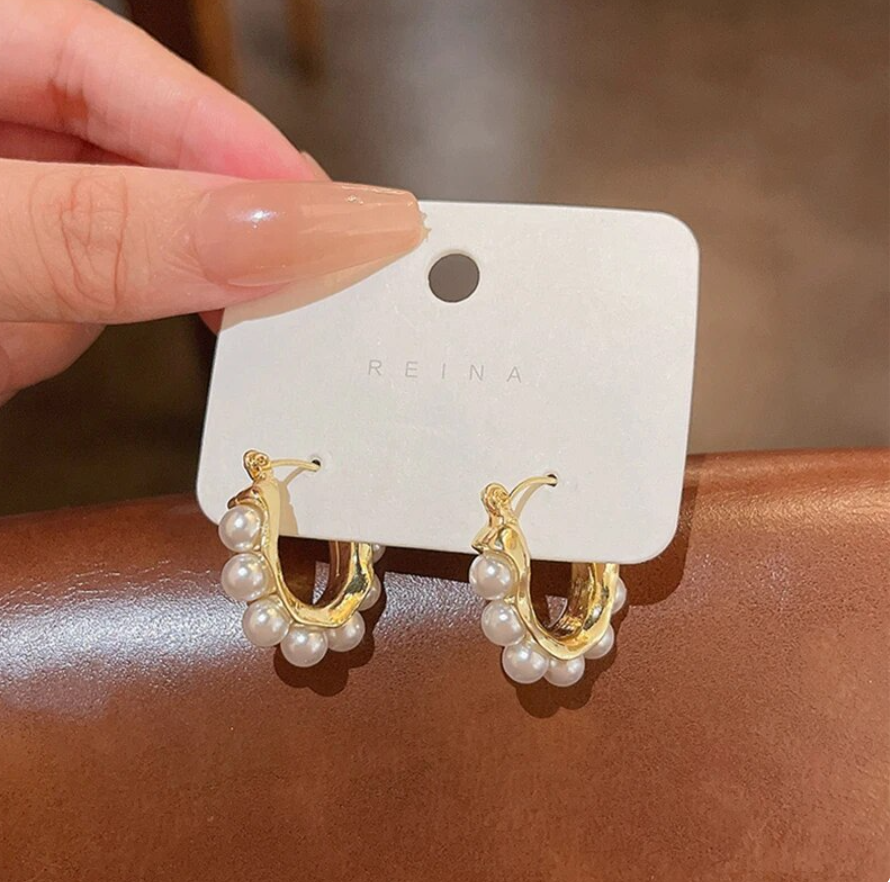 Pearl Hoop Earring