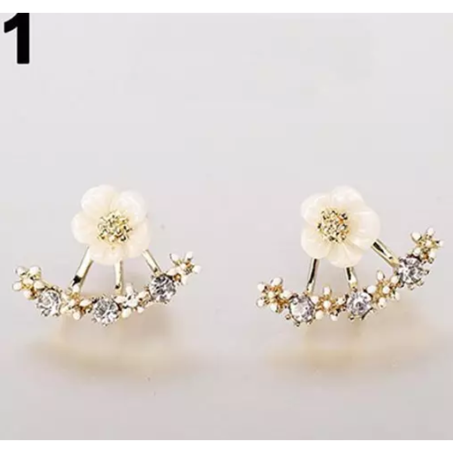Korean Flower Drop Earring