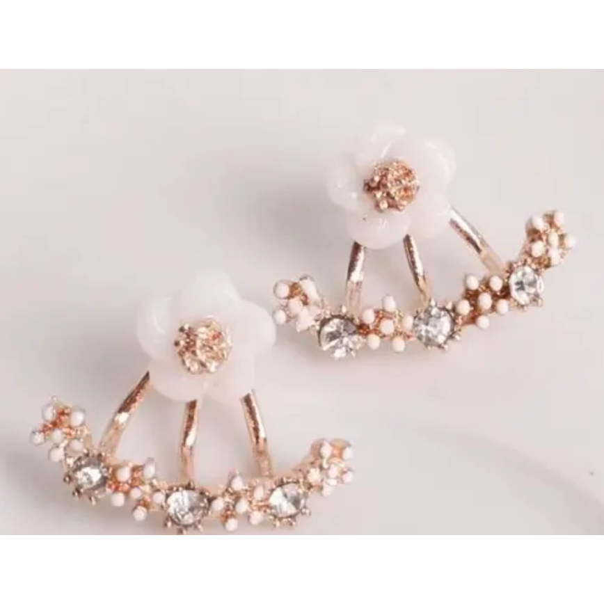 Korean Flower Drop Earring