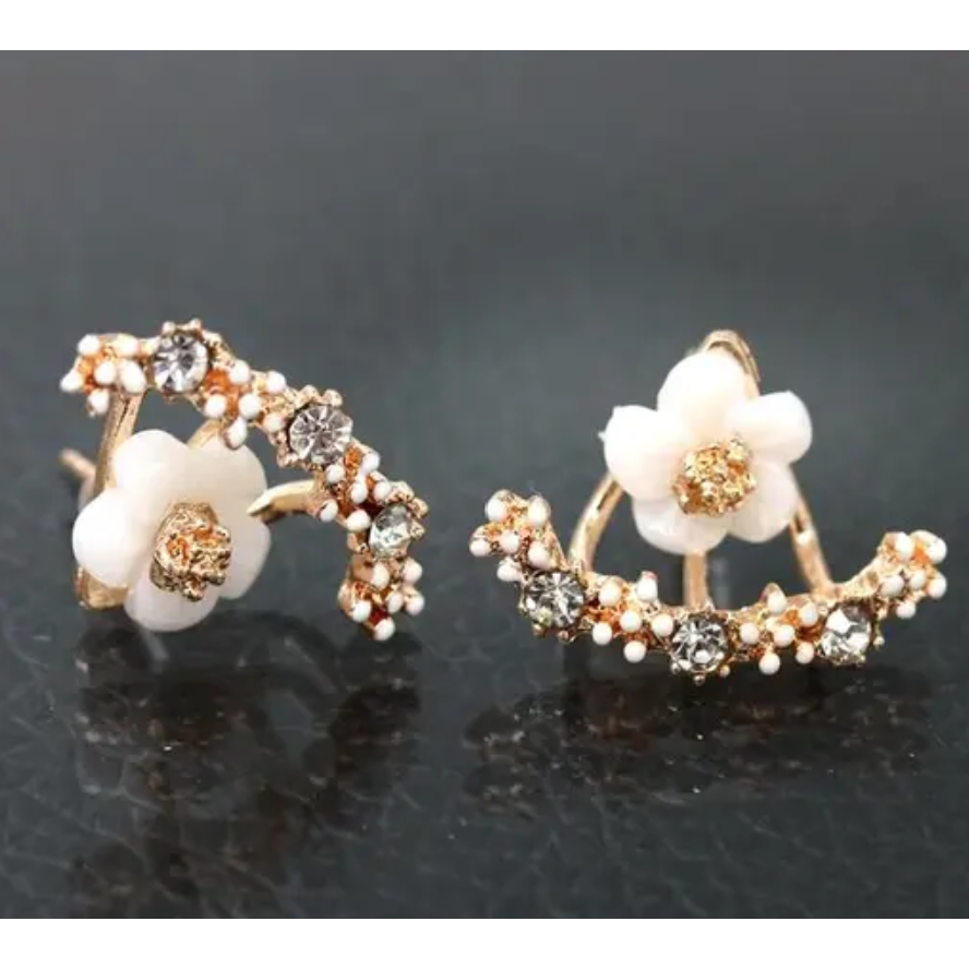 Korean Flower Drop Earring