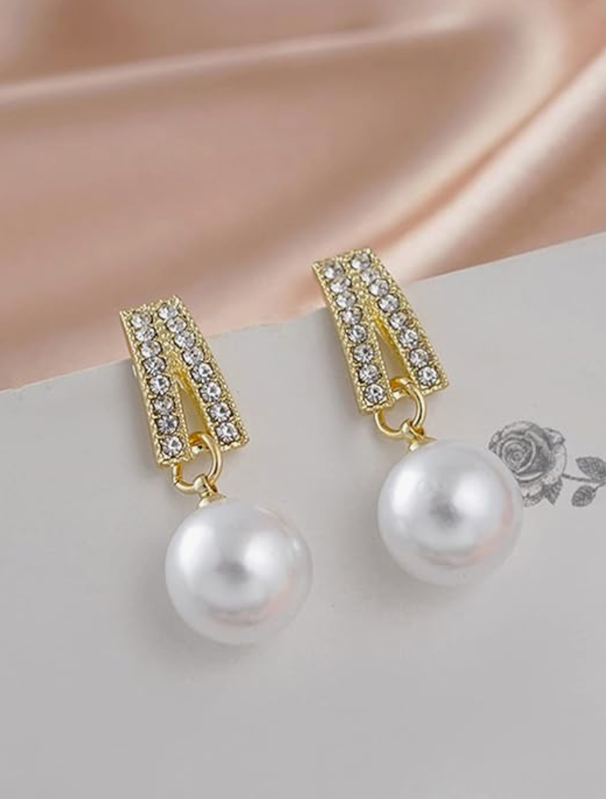 Gold Plated Pearl Tiny Stud Earring