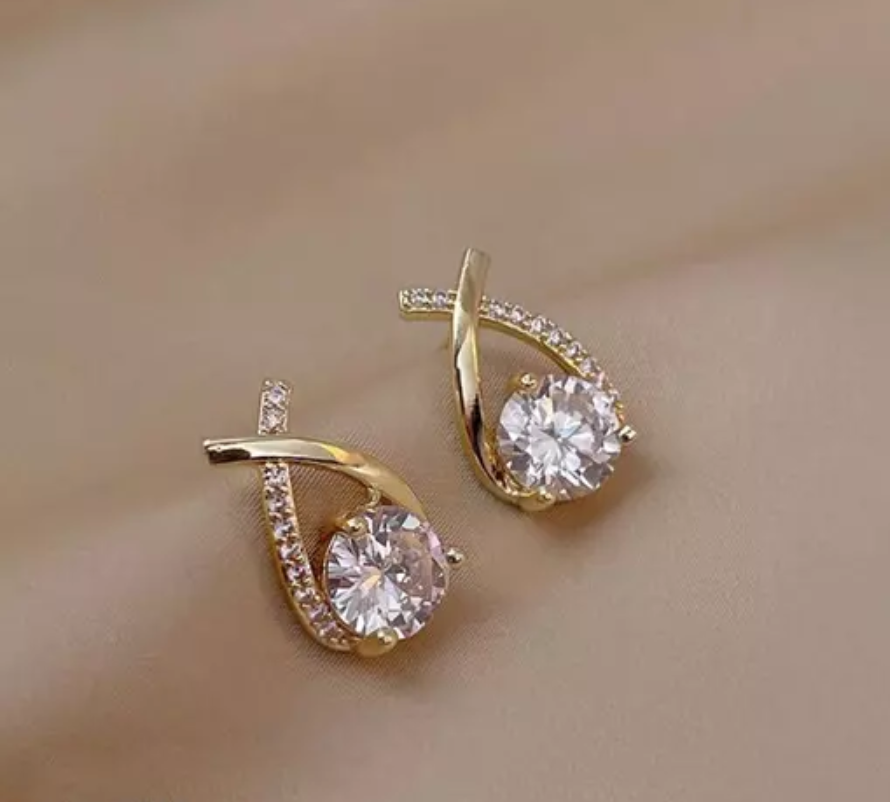 Geometric Jade Stud Earring
