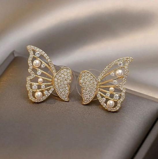 Double Sided Butterfly Stud Earring