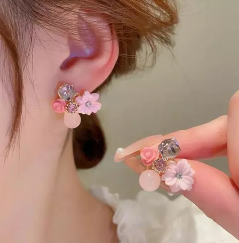 Colorful Flower Stud Earring