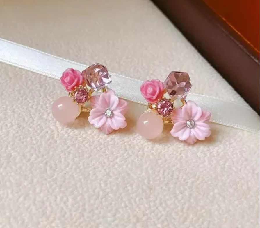 Colorful Flower Stud Earring