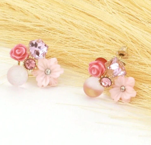 Colorful Flower Stud Earring