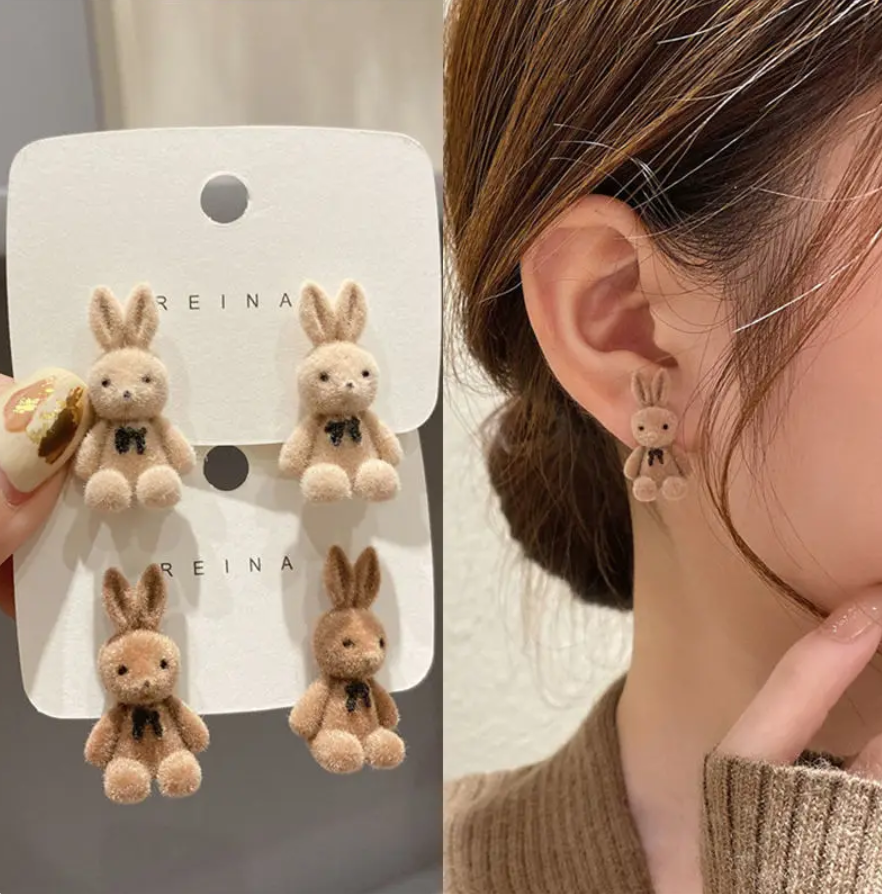 Cute Bunny Stud Earring