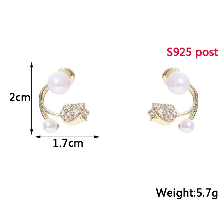 Lotus Stud Earring