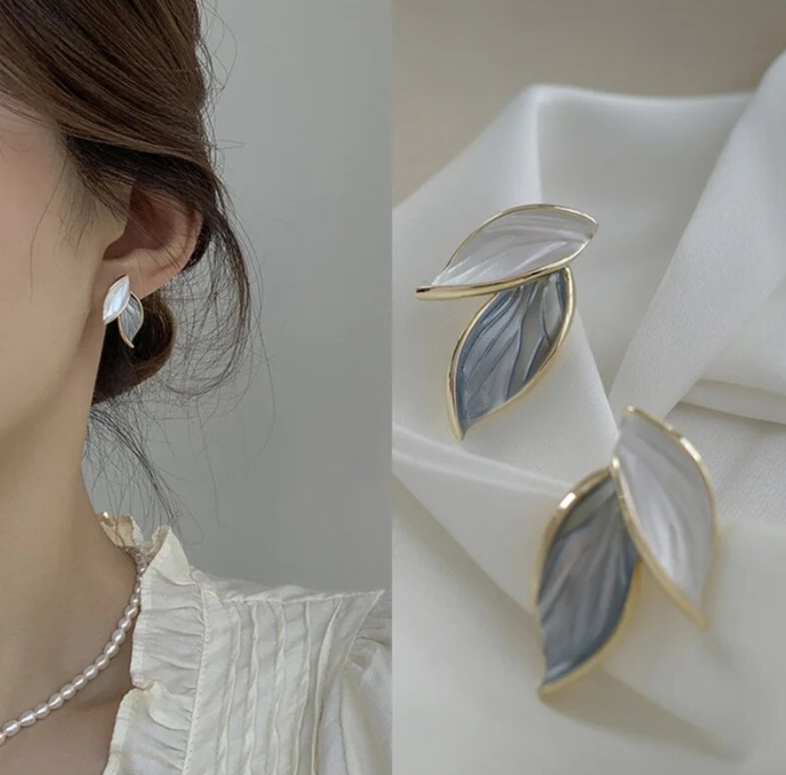 Korean Leaf Stud Earring