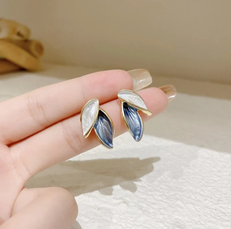 Korean Leaf Stud Earring
