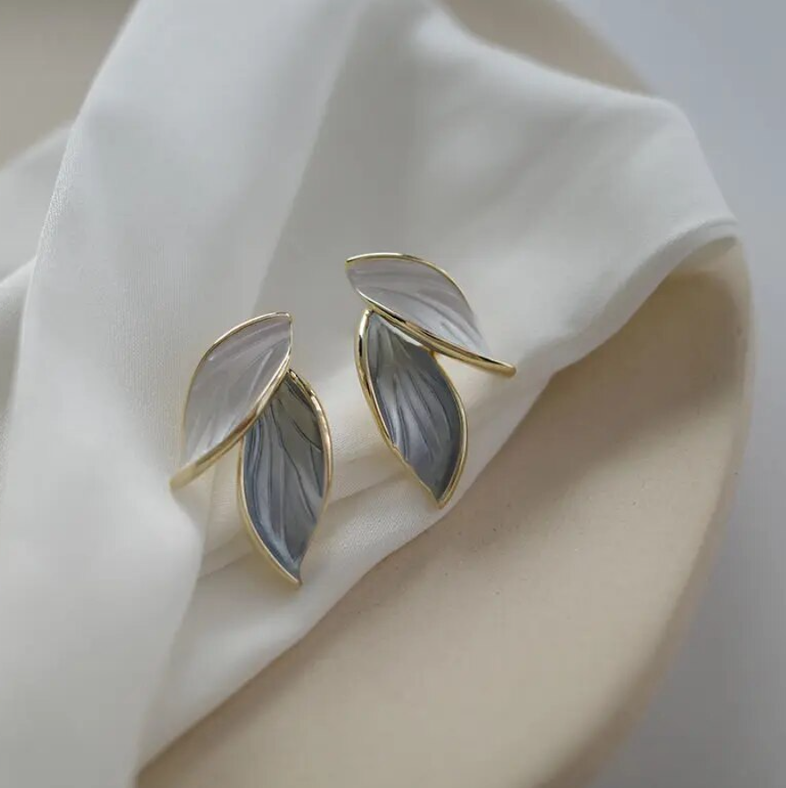 Korean Leaf Stud Earring