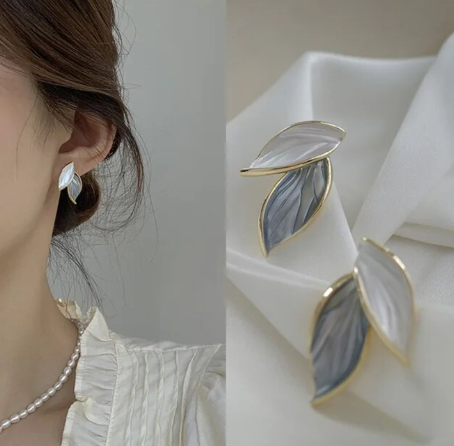 Korean Leaf Stud Earring