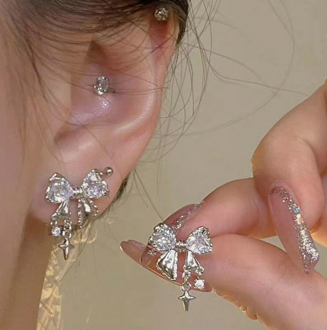 Star & Bowknot Stud Earring