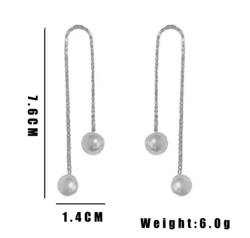 Crystal Tennis Chain Dangle Drop Earring