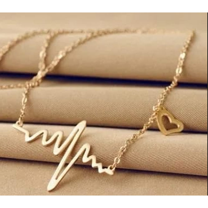 Stylish Heartbeat Pendant Chain