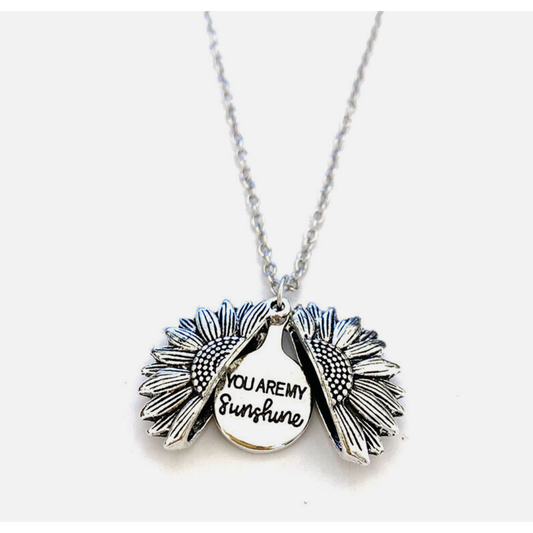 You are My Sunshine Silver Plated Engraved Chain