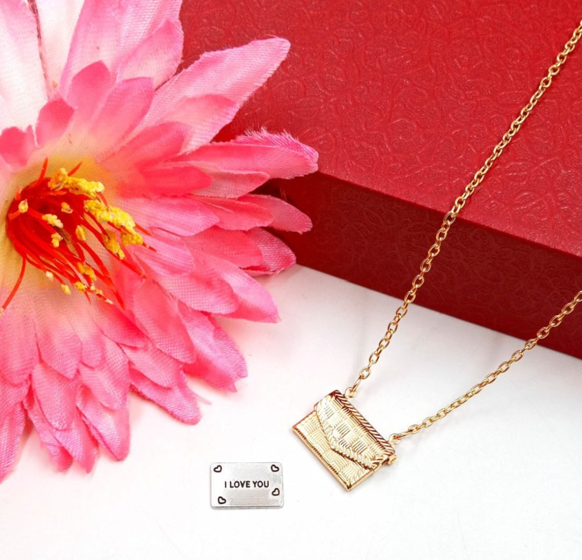 Gold Plated and Silver Message Box Chain