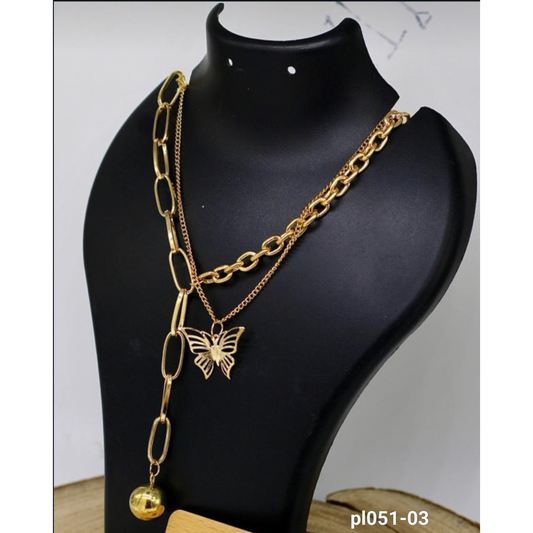 Layered Necklace Beads Leaf Jewellery