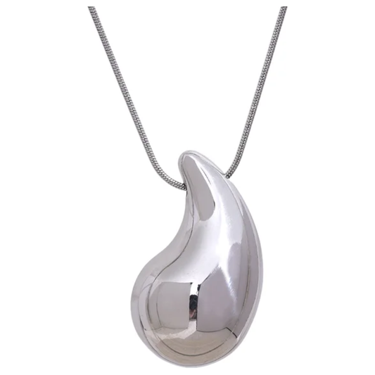 Korean Tear Drop Water Drop Pendant Chain