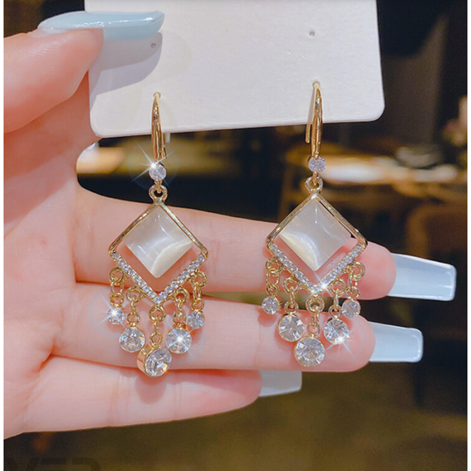 Square Shaped Drop Earring