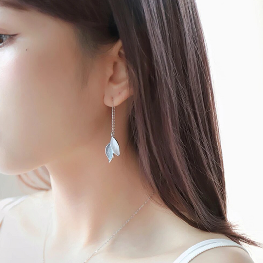 Korean Leaf Drop Earring